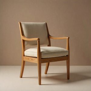 Chaise Artisanale en Bois Cintré – Assise lin